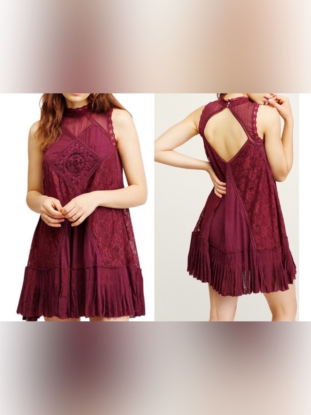 Free People FP One Angel Lace mini dress 16.5in pit to pit